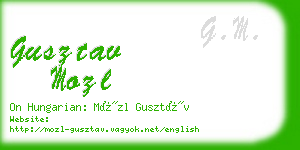 gusztav mozl business card